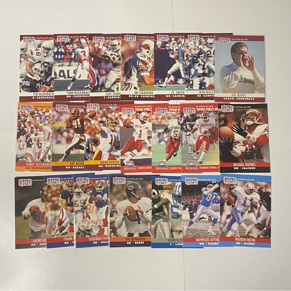 1989 - 1990  Pro Set Football Cards Lot of 104 Cards Vintage - Picture 6 of 10